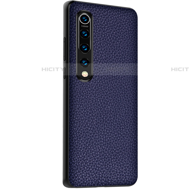 Coque Luxe Cuir Housse Etui S05 pour Xiaomi Mi 10 Bleu Plus