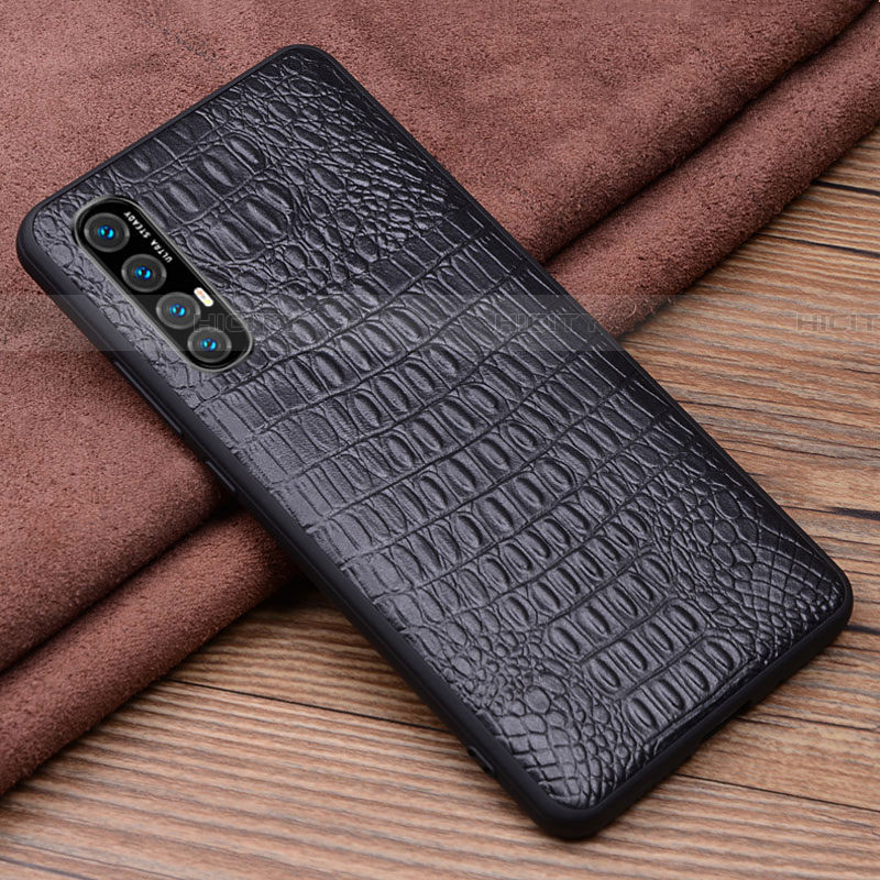 Coque Luxe Cuir Housse Etui S06 pour Oppo Find X2 Neo Noir Plus