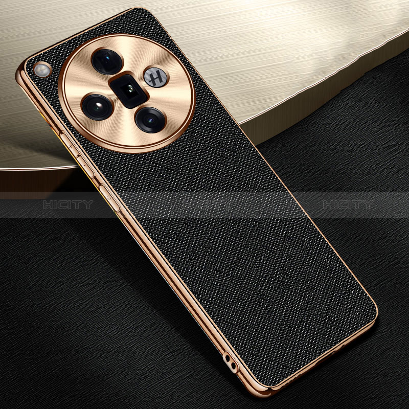 Coque Luxe Cuir Housse Etui S06 pour Oppo Find X7 Ultra 5G Noir Plus