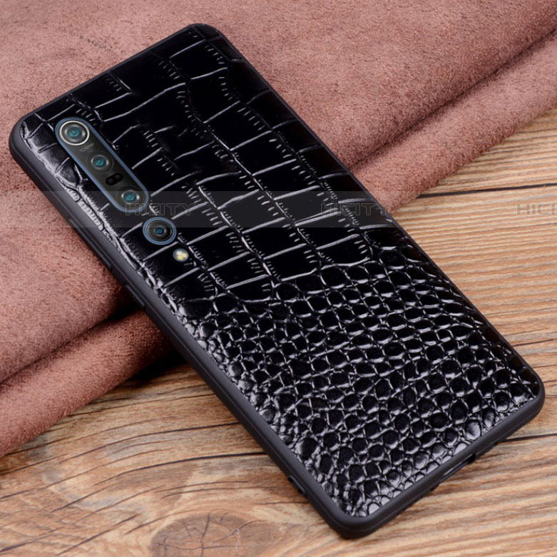 Coque Luxe Cuir Housse Etui S06 pour Xiaomi Mi 10 Pro Noir Plus