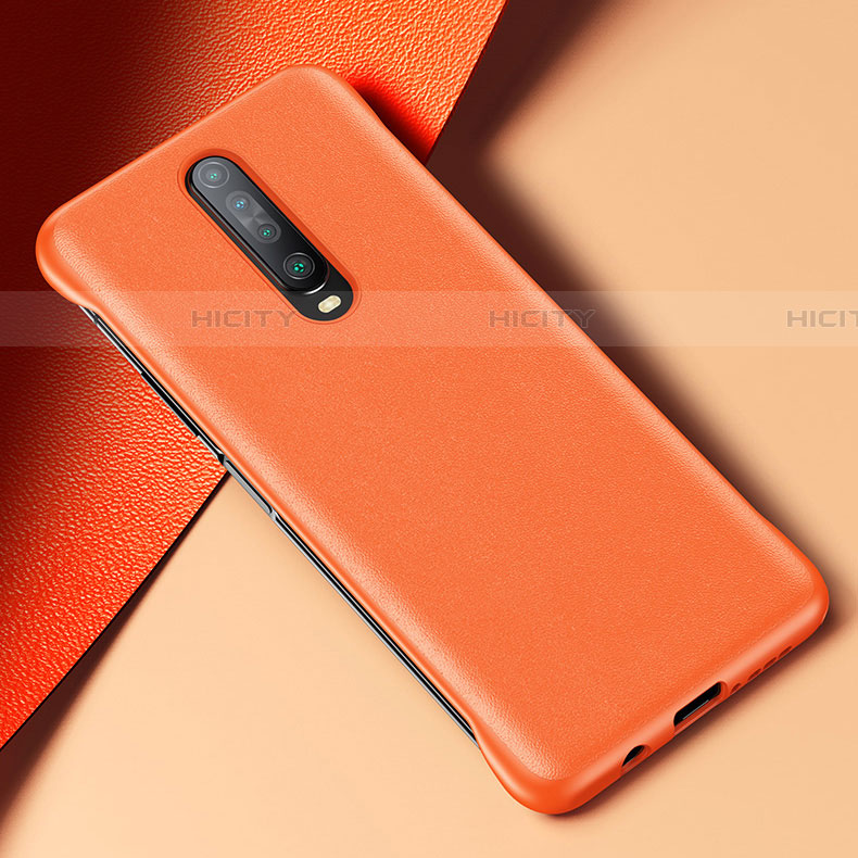 Coque Luxe Cuir Housse Etui S06 pour Xiaomi Redmi K30i 5G Orange Plus