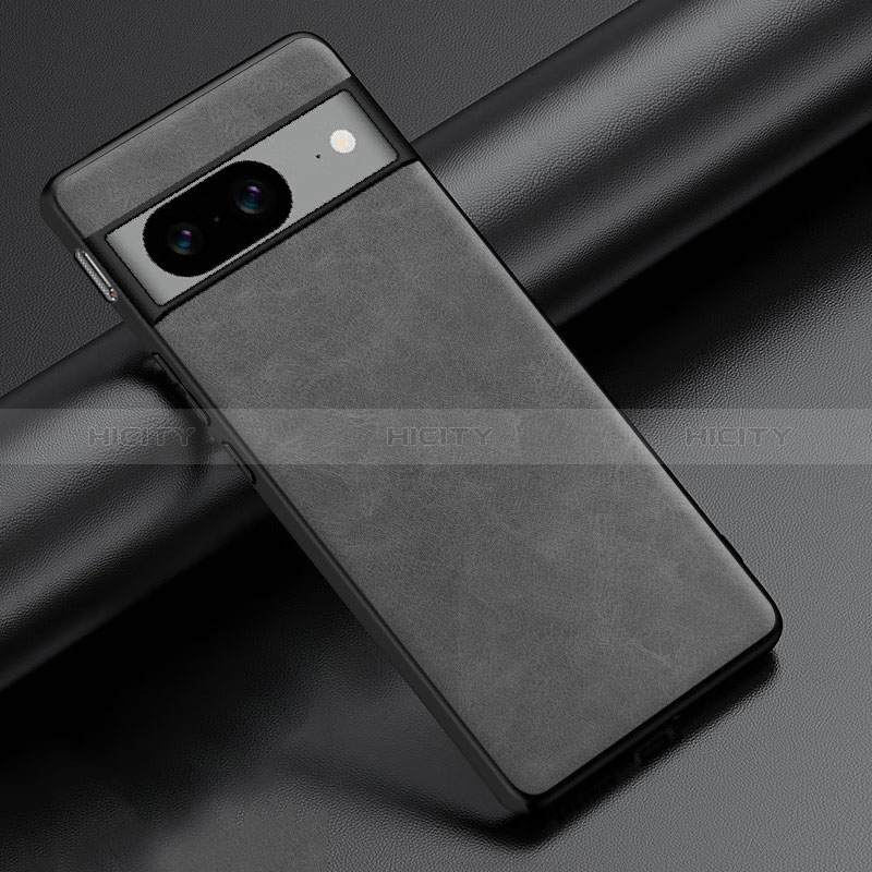 Coque Luxe Cuir Housse Etui S07 pour Google Pixel 8 5G Gris Plus