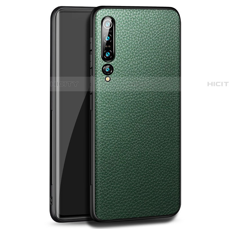 Coque Luxe Cuir Housse Etui S07 pour Xiaomi Mi 10 Pro Vert Plus