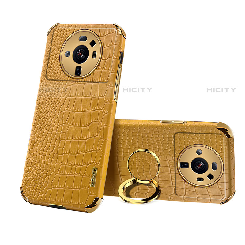 Coque Luxe Cuir Housse Etui S07 pour Xiaomi Mi 12 Ultra 5G Jaune Plus