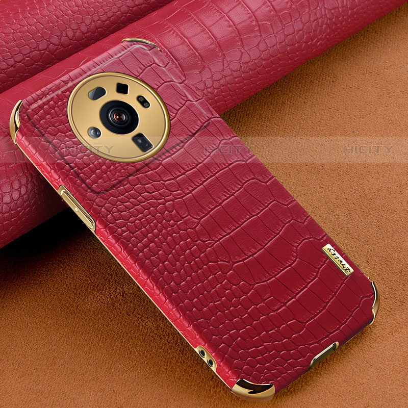 Coque Luxe Cuir Housse Etui S08 pour Xiaomi Mi 12 Ultra 5G Rouge Plus