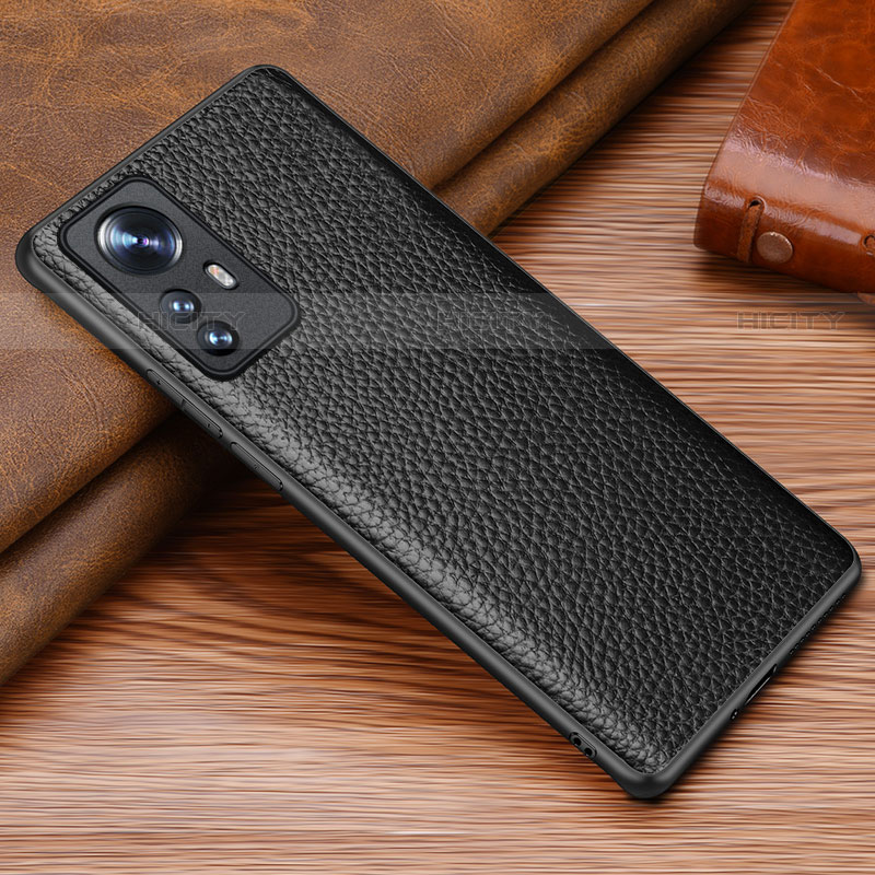 Coque Luxe Cuir Housse Etui S08 pour Xiaomi Mi 12S 5G Noir Plus