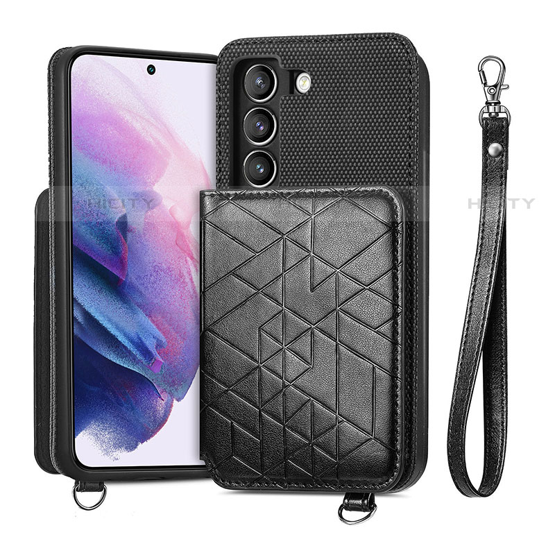 Coque Luxe Cuir Housse Etui S08D pour Samsung Galaxy S21 5G Noir Plus