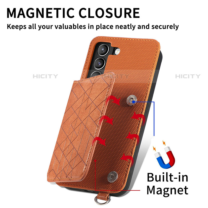 Coque Luxe Cuir Housse Etui S08D pour Samsung Galaxy S21 Plus 5G Plus