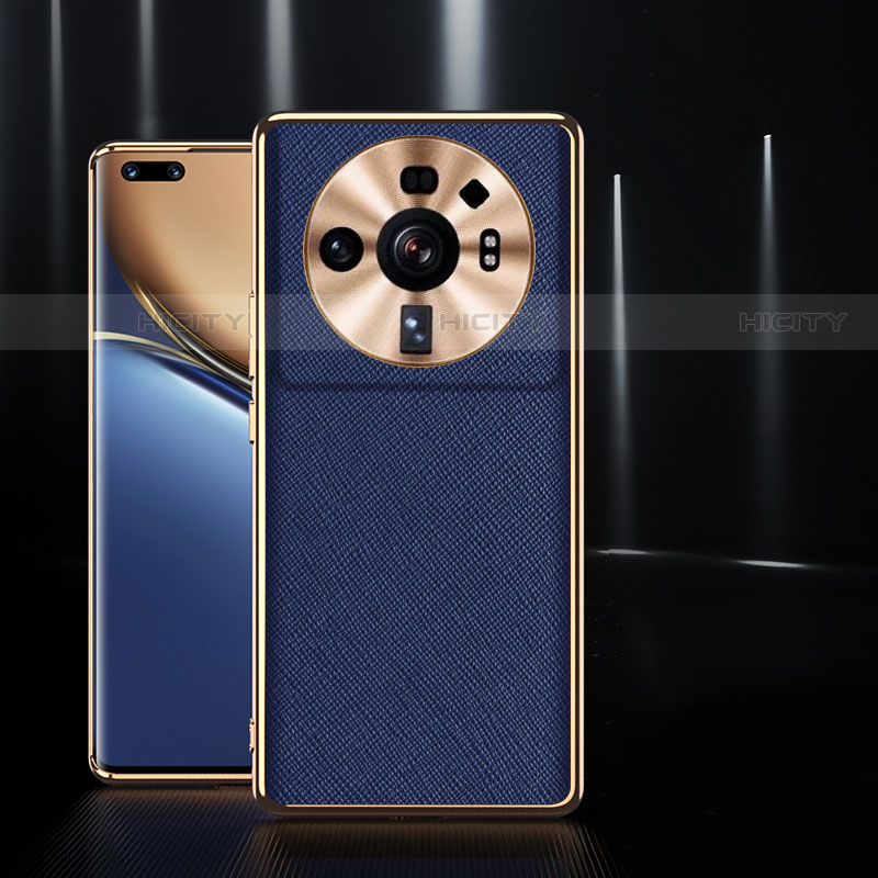 Coque Luxe Cuir Housse Etui S10 pour Xiaomi Mi 12 Ultra 5G Bleu Plus