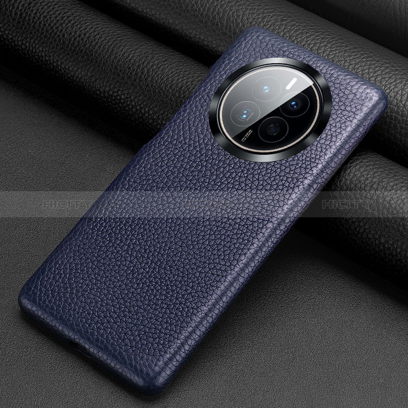 Coque Luxe Cuir Housse Etui ST1 pour Huawei Mate 50E Bleu Plus