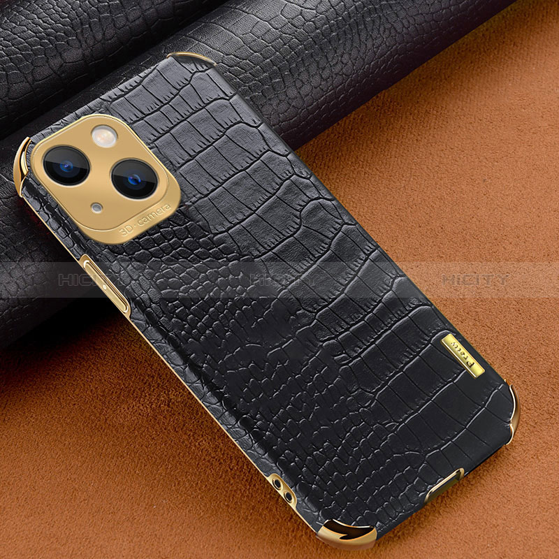 Coque Luxe Cuir Housse Etui XD1 pour Apple iPhone 14 Plus Noir Plus