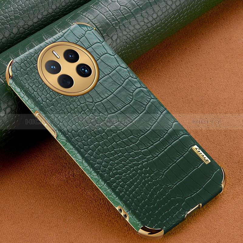 Coque Luxe Cuir Housse Etui XD1 pour Huawei Mate 50 Vert Plus