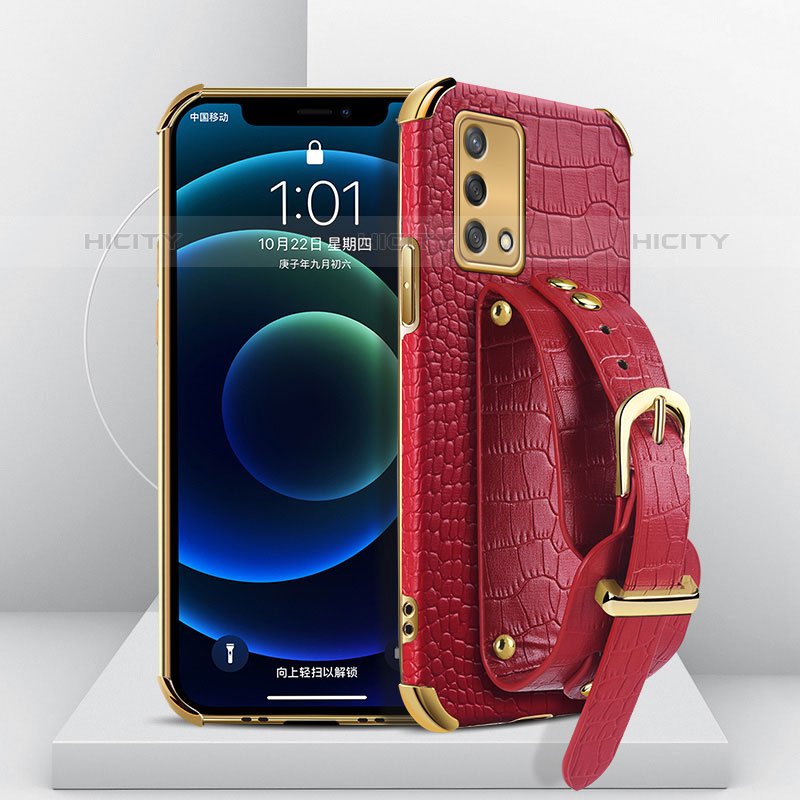 Coque Luxe Cuir Housse Etui XD1 pour Oppo A74 4G Rouge Plus