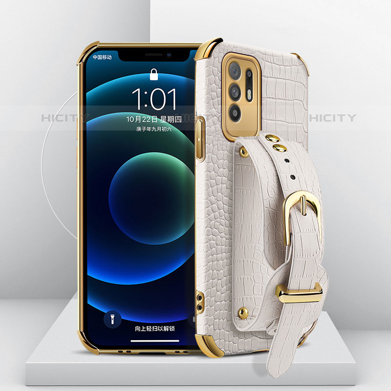 Coque Luxe Cuir Housse Etui XD1 pour Oppo A94 5G Blanc Plus