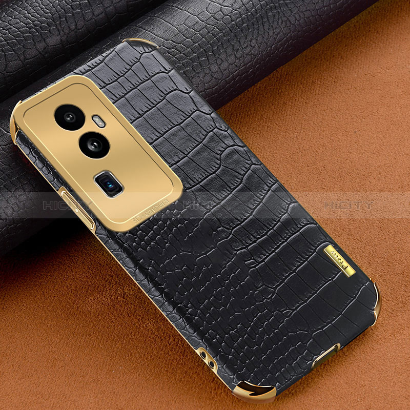 Coque Luxe Cuir Housse Etui XD1 pour Oppo Reno10 Pro+ Plus 5G Noir Plus