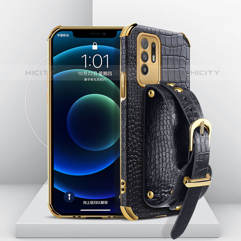 Coque Luxe Cuir Housse Etui XD1 pour Oppo Reno5 Z 5G Noir Plus