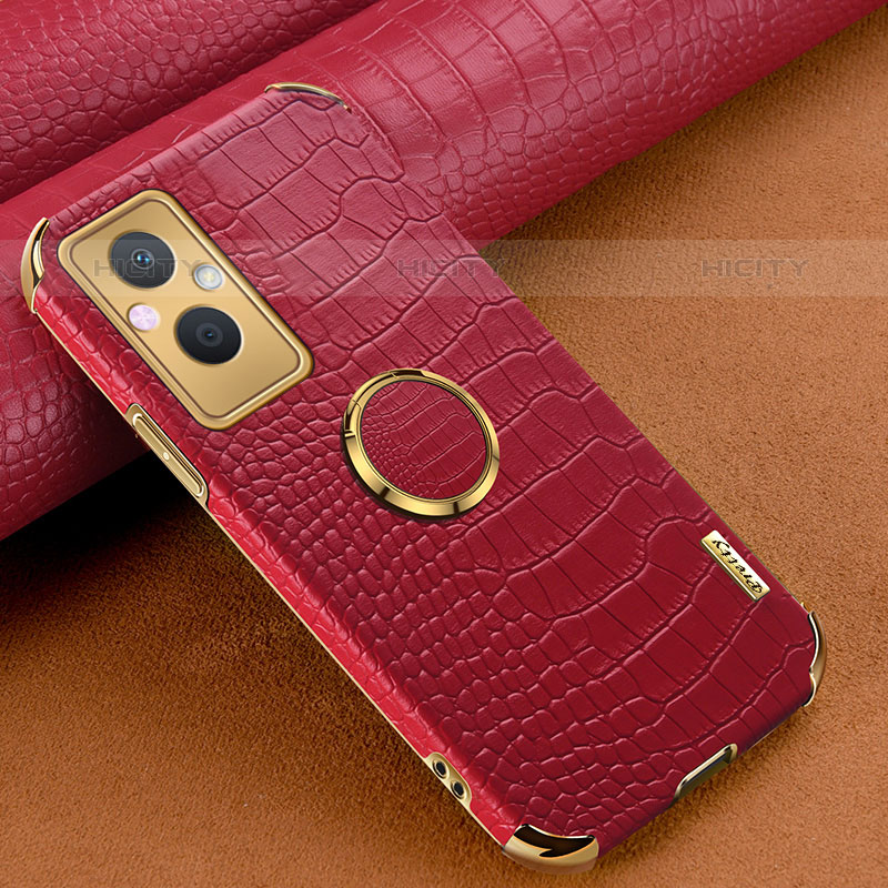 Coque Luxe Cuir Housse Etui XD1 pour Oppo Reno7 Lite 5G Rouge Plus