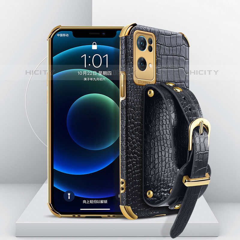 Coque Luxe Cuir Housse Etui XD1 pour Oppo Reno7 Pro 5G Noir Plus