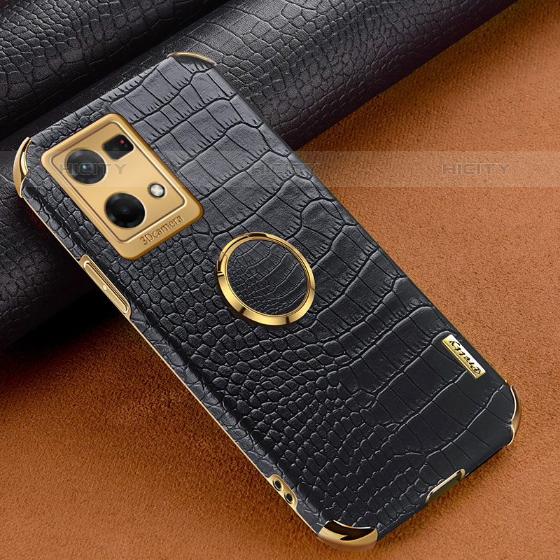 Coque Luxe Cuir Housse Etui XD1 pour Oppo Reno8 4G Noir Plus