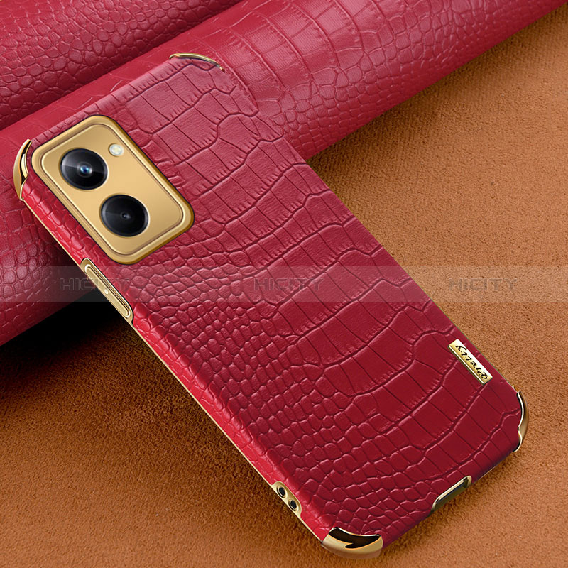 Coque Luxe Cuir Housse Etui XD1 pour Realme 10 Pro 5G Rouge Plus