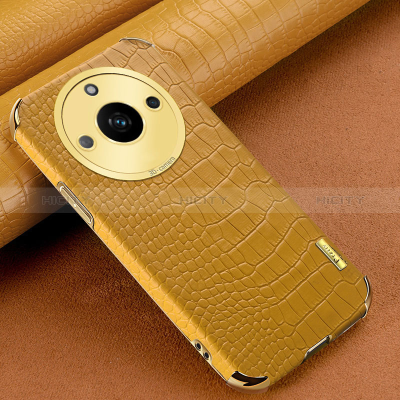 Coque Luxe Cuir Housse Etui XD1 pour Realme 11 Pro 5G Jaune Plus