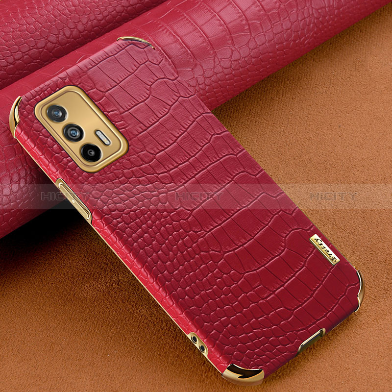 Coque Luxe Cuir Housse Etui XD1 pour Realme GT 5G Rouge Plus