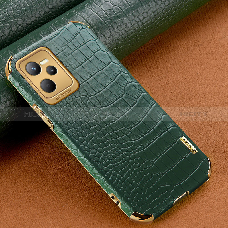 Coque Luxe Cuir Housse Etui XD1 pour Realme Narzo 50A Prime Vert Plus