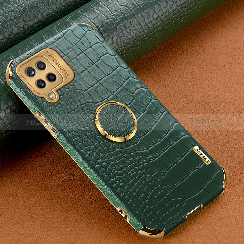 Coque Luxe Cuir Housse Etui XD1 pour Samsung Galaxy A12 Nacho Vert Plus