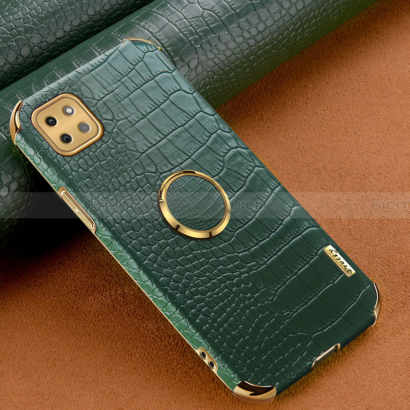 Coque Luxe Cuir Housse Etui XD1 pour Samsung Galaxy A22 5G Vert Plus