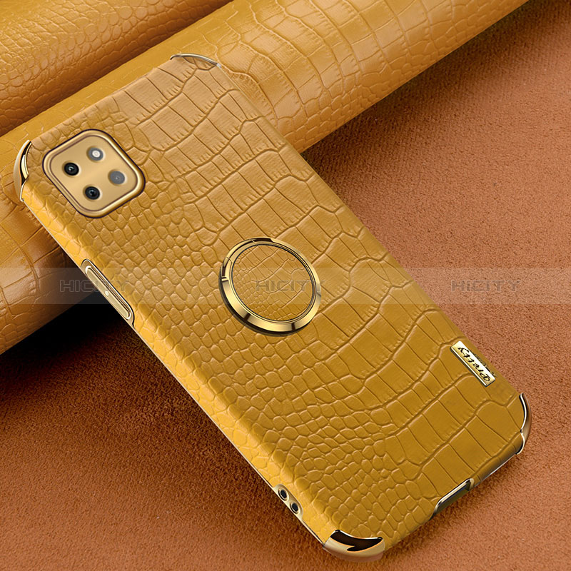 Coque Luxe Cuir Housse Etui XD1 pour Samsung Galaxy A22s 5G Jaune Plus