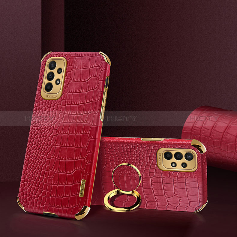 Coque Luxe Cuir Housse Etui XD1 pour Samsung Galaxy A23 5G Rouge Plus