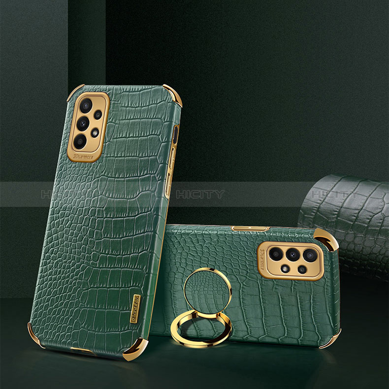 Coque Luxe Cuir Housse Etui XD1 pour Samsung Galaxy A23 5G Vert Plus