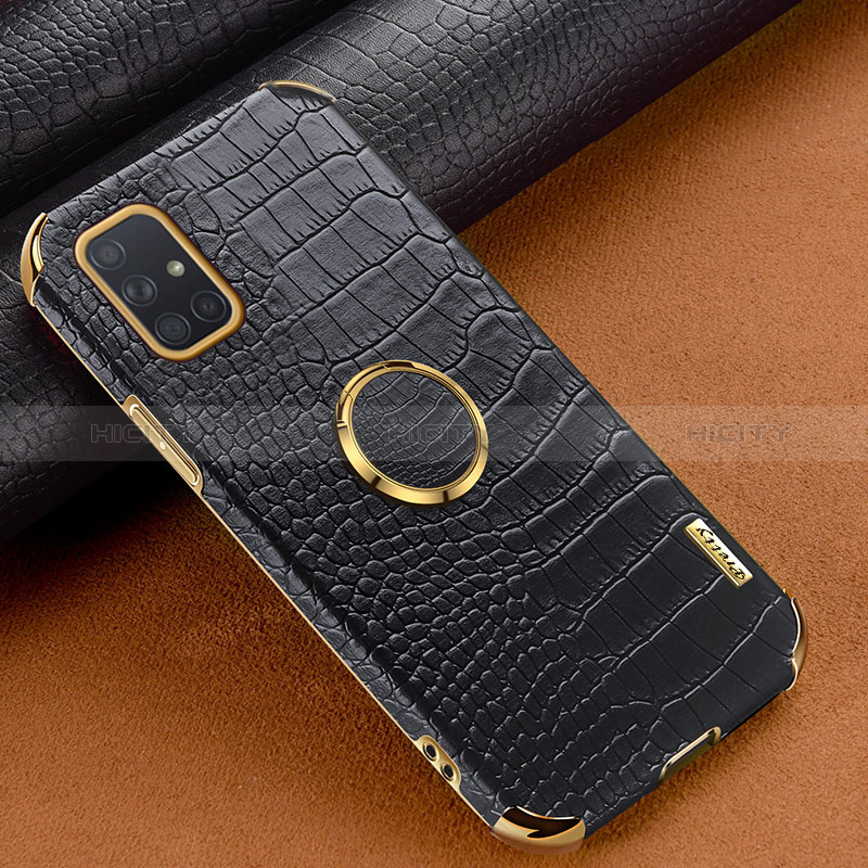 Coque Luxe Cuir Housse Etui XD1 pour Samsung Galaxy A71 4G A715 Noir Plus