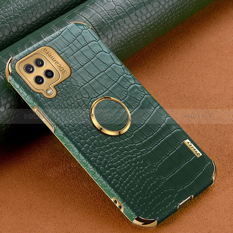 Coque Luxe Cuir Housse Etui XD1 pour Samsung Galaxy F12 Vert Plus