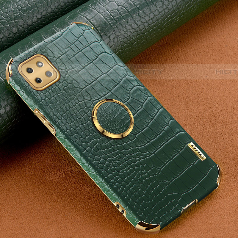 Coque Luxe Cuir Housse Etui XD1 pour Samsung Galaxy F42 5G Vert Plus