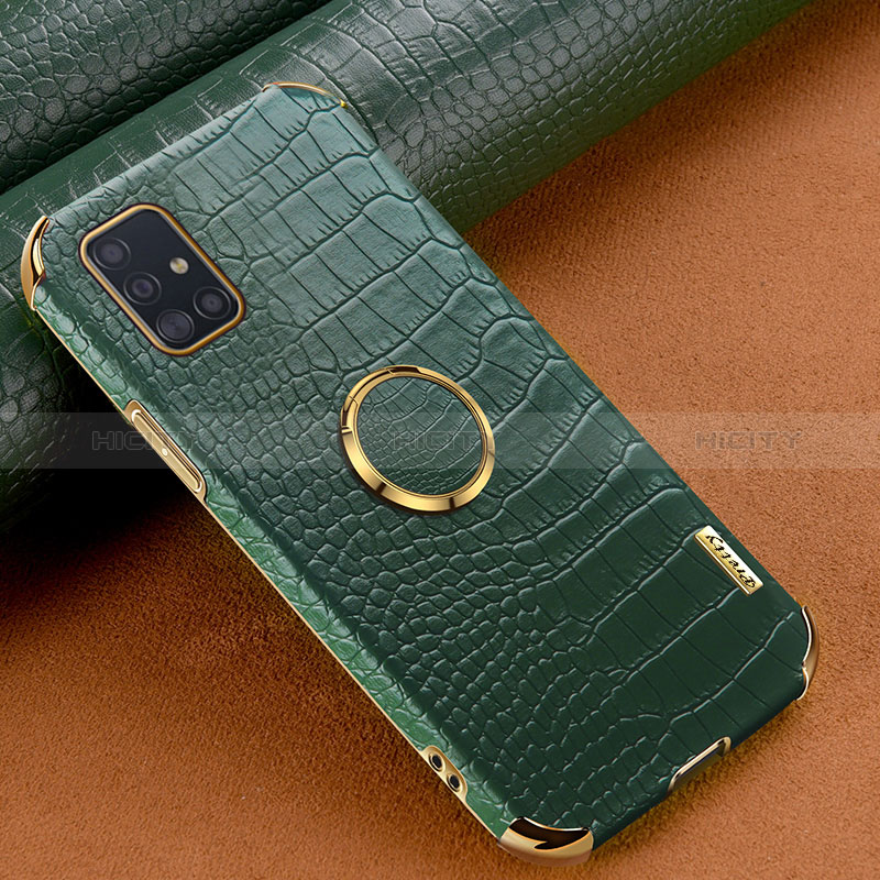 Coque Luxe Cuir Housse Etui XD1 pour Samsung Galaxy M40S Vert Plus