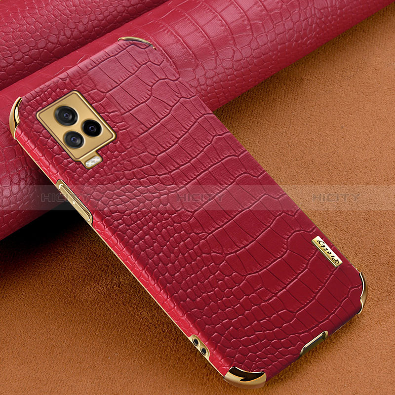 Coque Luxe Cuir Housse Etui XD1 pour Vivo iQOO 7 5G Rouge Plus