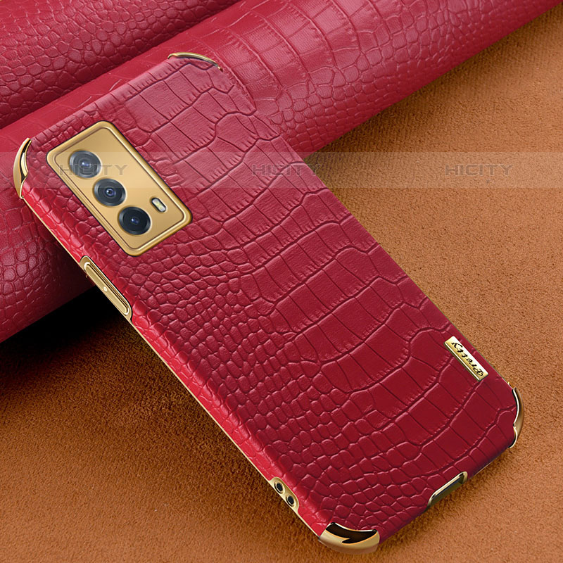 Coque Luxe Cuir Housse Etui XD1 pour Vivo iQOO Z5 5G Rouge Plus