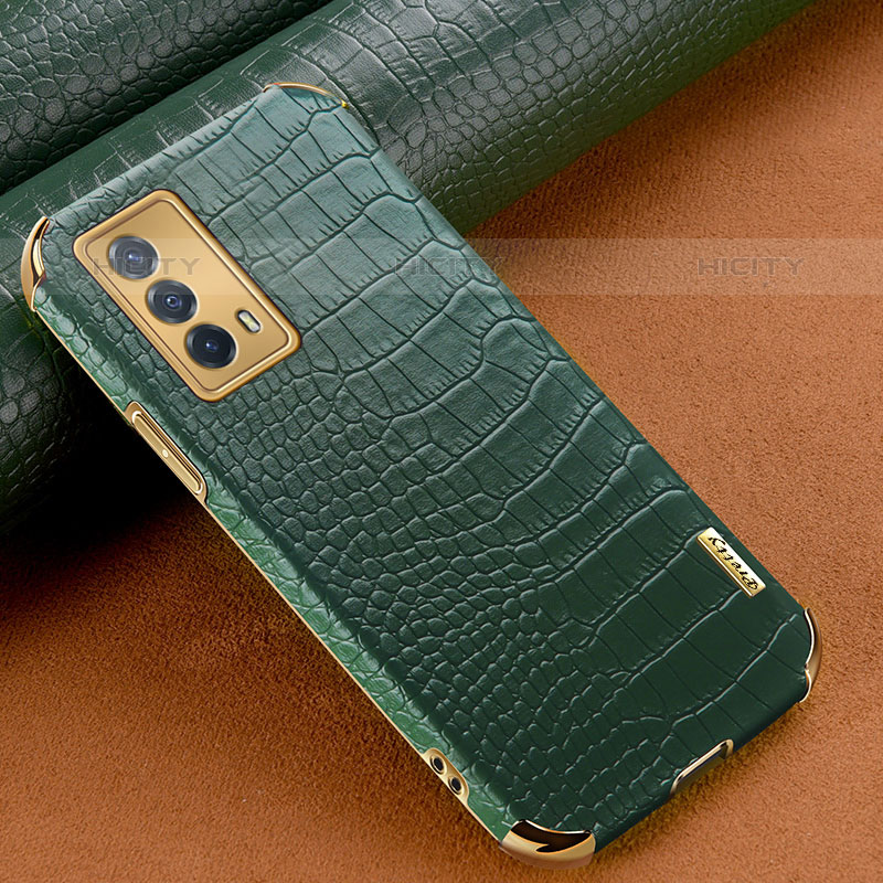 Coque Luxe Cuir Housse Etui XD1 pour Vivo iQOO Z5 5G Vert Plus