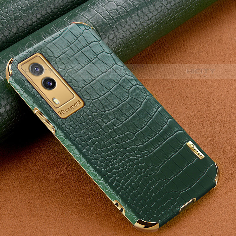 Coque Luxe Cuir Housse Etui XD1 pour Vivo V21e 5G Vert Plus