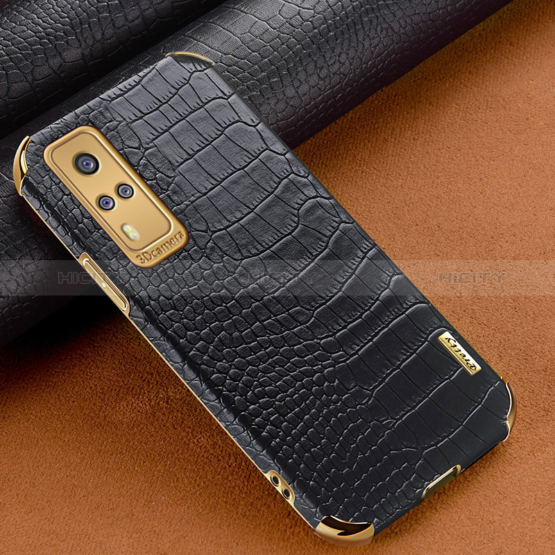 Coque Luxe Cuir Housse Etui XD1 pour Vivo Y31 (2021) Noir Plus