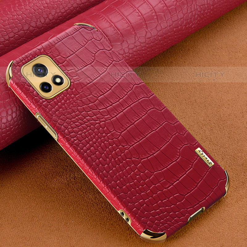 Coque Luxe Cuir Housse Etui XD1 pour Vivo Y52s 5G Rouge Plus