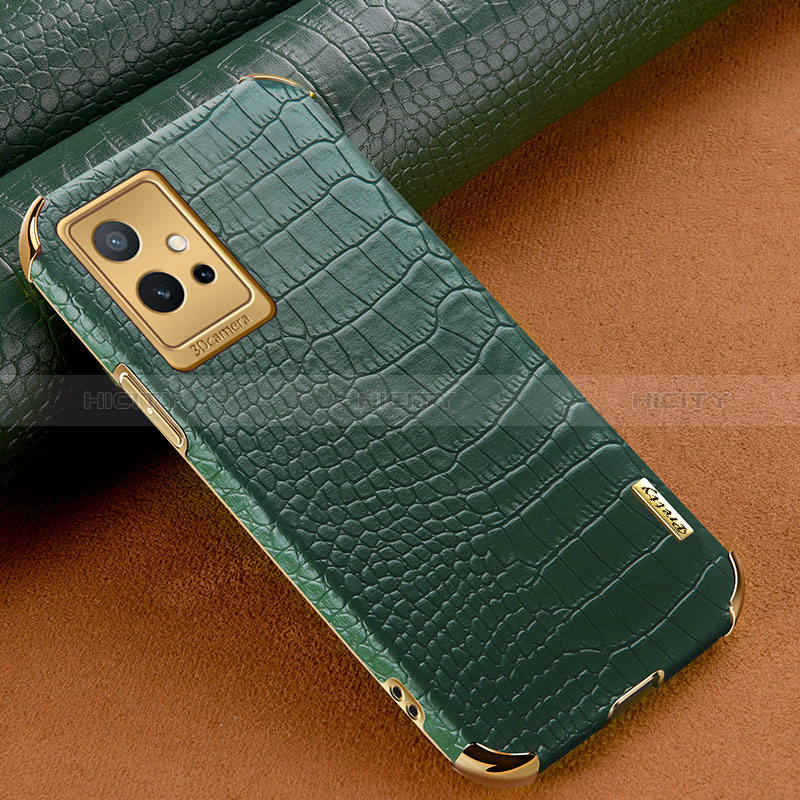 Coque Luxe Cuir Housse Etui XD1 pour Vivo Y52t 5G Vert Plus