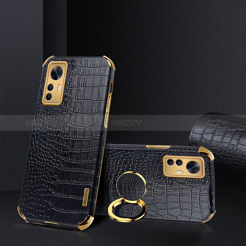 Coque Luxe Cuir Housse Etui XD1 pour Xiaomi Mi 12T 5G Noir Plus