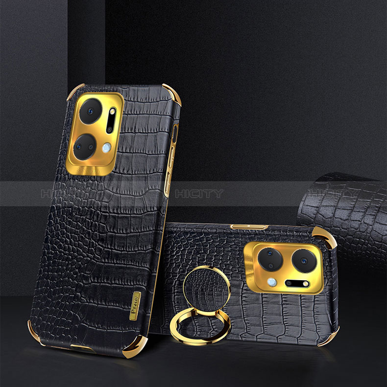 Coque Luxe Cuir Housse Etui XD2 pour Huawei Honor X7a Noir Plus