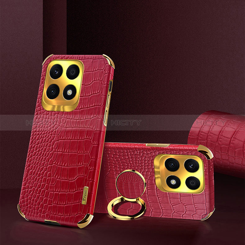 Coque Luxe Cuir Housse Etui XD2 pour Huawei Honor X8a 4G Rouge Plus