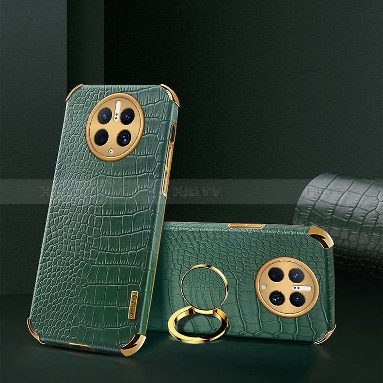 Coque Luxe Cuir Housse Etui XD2 pour Huawei Mate 50 Pro Vert Plus