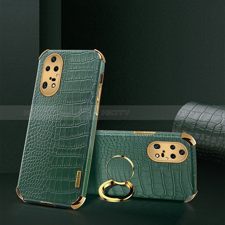 Coque Luxe Cuir Housse Etui XD2 pour Huawei P50 Vert Plus