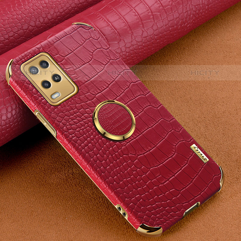 Coque Luxe Cuir Housse Etui XD2 pour Oppo A54 4G Rouge Plus