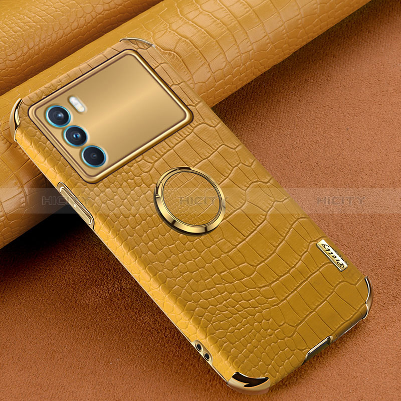 Coque Luxe Cuir Housse Etui XD2 pour Oppo K9 Pro 5G Jaune Plus